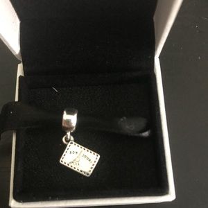 Authentic Pandora Post Card Charm